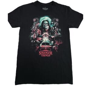 Stranger Things Drive-Into Experience T-Shirt XS | Netflix 2020 Promo Tee Black